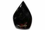 Polished Indonesian Blue Amber Flame #355802-1